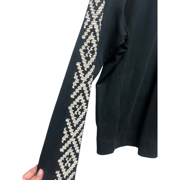 Lauren Ralph Lauren Active Black Full Zip Embroidered Sleeve Track Jacket - Picture 7 of 7